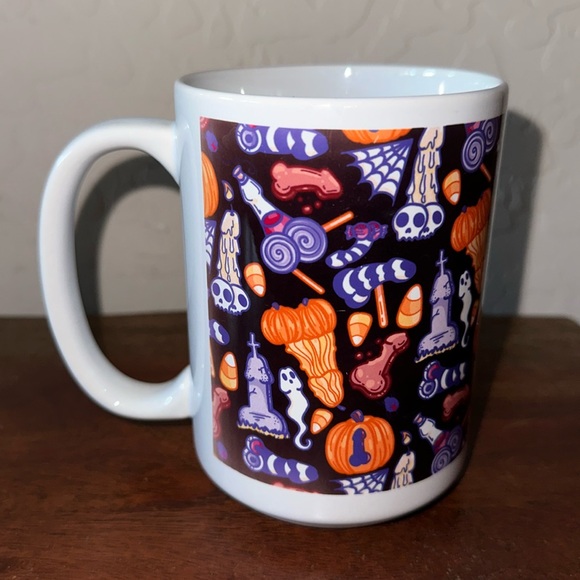 LOOKHUMAN Halloweenies Pattern Coffee Mug, 15 Ounce - Picture 2 of 10